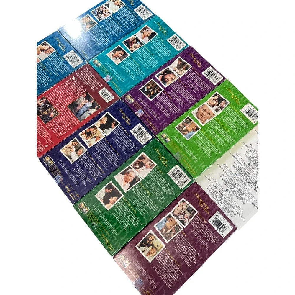 ALL IN THE FAMILY LOT of 9 VHS (25+ EPISODES) 70s TV Show Archie Bunker TESTED